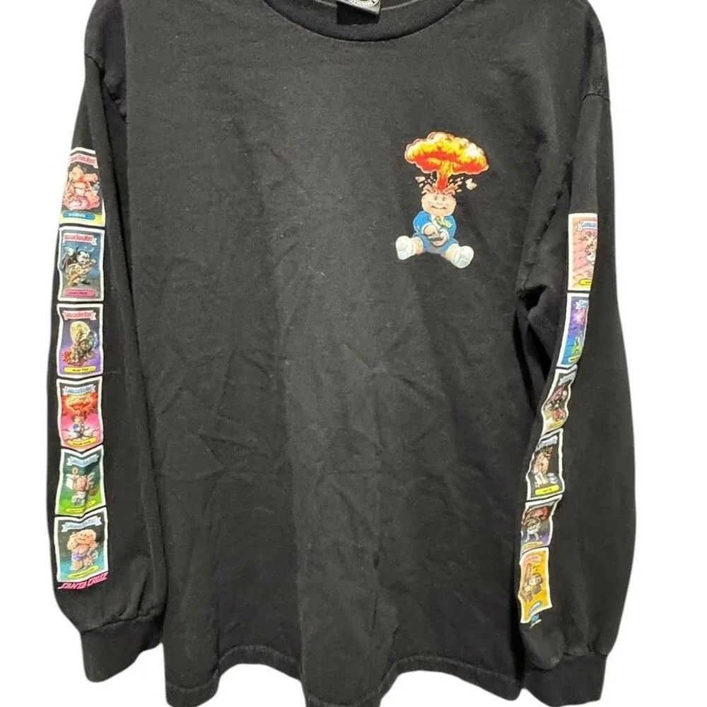 Santa Cruz Skateboards Mens Medium Garbage Pail Kids Adam Bomb Long Sleeve Shirt